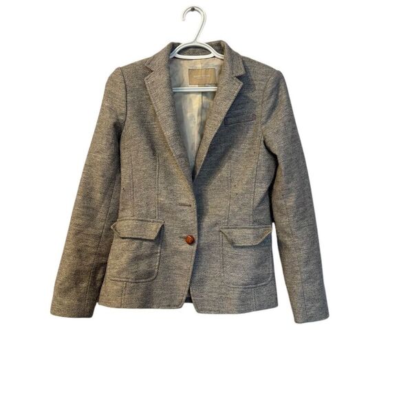 Banana Republic Jackets & Blazers - Banana Republic Women's Two-Button Blazer Gray Size 2 Tailored Jacket Academia